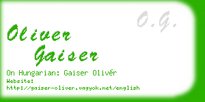 oliver gaiser business card